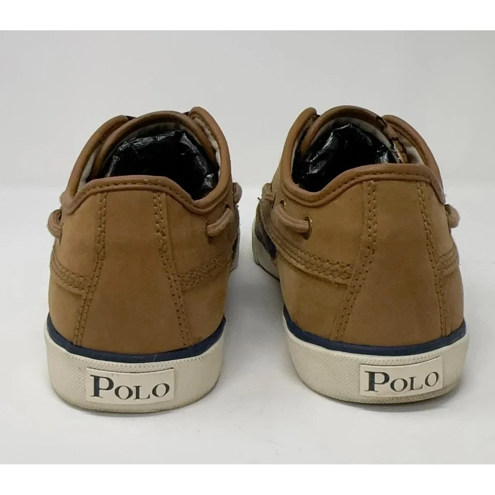 Polo Ralph Lauren Parkstone Low Brown Navy Duck Boat Shoes Men's Size 10D Preppy